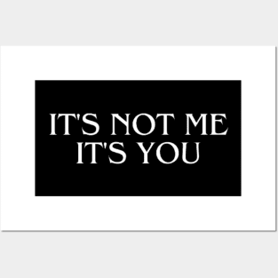 It's Not Me It's You, men's and Women's Fitted Tee, Funny Iconic Y2K 2000s Sayings Shirt, Black, White, Breakup Shirt Posters and Art